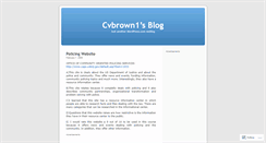 Desktop Screenshot of cvbrown1.wordpress.com