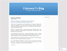 Tablet Screenshot of cvbrown1.wordpress.com