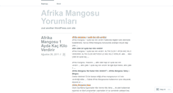 Desktop Screenshot of afrikamangosuyorumlari.wordpress.com