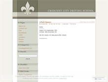 Tablet Screenshot of crescentcitydrivingschool.wordpress.com