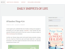 Tablet Screenshot of dailysnippetsoflife.wordpress.com