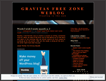 Tablet Screenshot of gravitasfreezone.wordpress.com