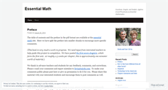 Desktop Screenshot of essentialmath.wordpress.com