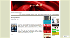 Desktop Screenshot of 14deabril.wordpress.com