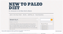 Desktop Screenshot of newtopaleodiet.wordpress.com
