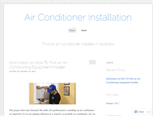 Tablet Screenshot of airconinstallation.wordpress.com