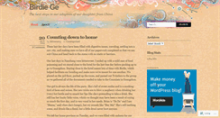 Desktop Screenshot of birdiege.wordpress.com