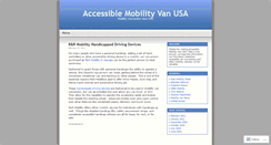 Desktop Screenshot of accessiblemobilityvan.wordpress.com
