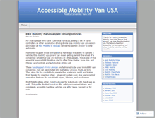 Tablet Screenshot of accessiblemobilityvan.wordpress.com