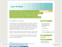 Tablet Screenshot of lovetopaint.wordpress.com
