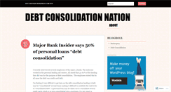 Desktop Screenshot of debtconsolidationnation.wordpress.com