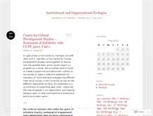 Tablet Screenshot of institutionalorganizationalecologies.wordpress.com