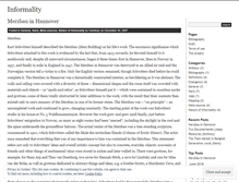 Tablet Screenshot of informality.wordpress.com