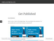 Tablet Screenshot of majic4.wordpress.com