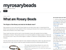 Tablet Screenshot of myrosarybeads.wordpress.com