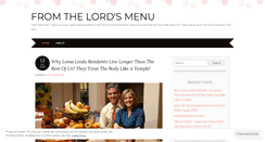 Desktop Screenshot of fromthelordsmenu.wordpress.com