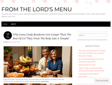 Tablet Screenshot of fromthelordsmenu.wordpress.com