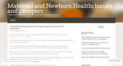 Desktop Screenshot of maternalandnewbornhealth.wordpress.com