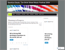 Tablet Screenshot of barefootbeats.wordpress.com