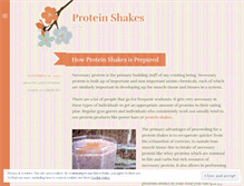 Tablet Screenshot of getproteinshakes.wordpress.com