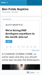 Mobile Screenshot of benfoldsnapkins.wordpress.com