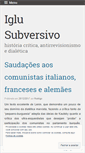 Mobile Screenshot of iglusubversivo.wordpress.com