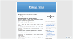 Desktop Screenshot of debunkhouse.wordpress.com