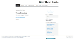 Desktop Screenshot of givethemroots.wordpress.com