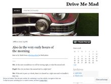 Tablet Screenshot of drivememad.wordpress.com