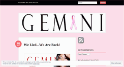 Desktop Screenshot of geminimagazine.wordpress.com