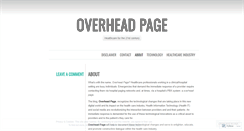 Desktop Screenshot of overheadpage.wordpress.com