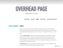 Tablet Screenshot of overheadpage.wordpress.com