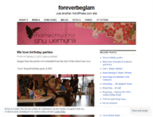 Tablet Screenshot of foreverbeglam.wordpress.com