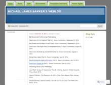 Tablet Screenshot of michaeljamesbarker.wordpress.com
