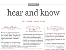 Tablet Screenshot of hearandknow.wordpress.com