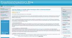 Desktop Screenshot of franchiseinformation.wordpress.com