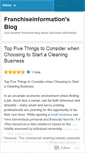 Mobile Screenshot of franchiseinformation.wordpress.com