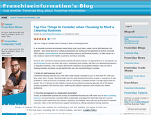 Tablet Screenshot of franchiseinformation.wordpress.com