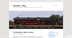 Desktop Screenshot of dampflok.wordpress.com