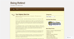 Desktop Screenshot of beingretired.wordpress.com