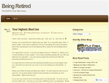 Tablet Screenshot of beingretired.wordpress.com