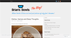 Desktop Screenshot of briansbowls.wordpress.com