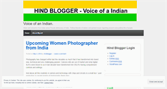 Desktop Screenshot of hindblogger.wordpress.com