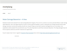 Tablet Screenshot of montylang.wordpress.com