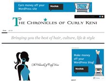 Tablet Screenshot of chroniclesofcurlykeni.wordpress.com