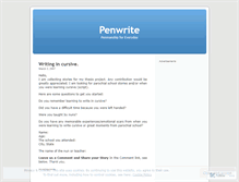 Tablet Screenshot of penwrite.wordpress.com