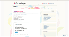 Desktop Screenshot of beckylopes.wordpress.com