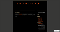 Desktop Screenshot of bullyingnoway.wordpress.com