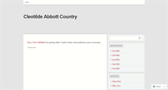 Desktop Screenshot of cleotildeabbottcountry.wordpress.com