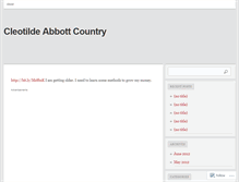 Tablet Screenshot of cleotildeabbottcountry.wordpress.com